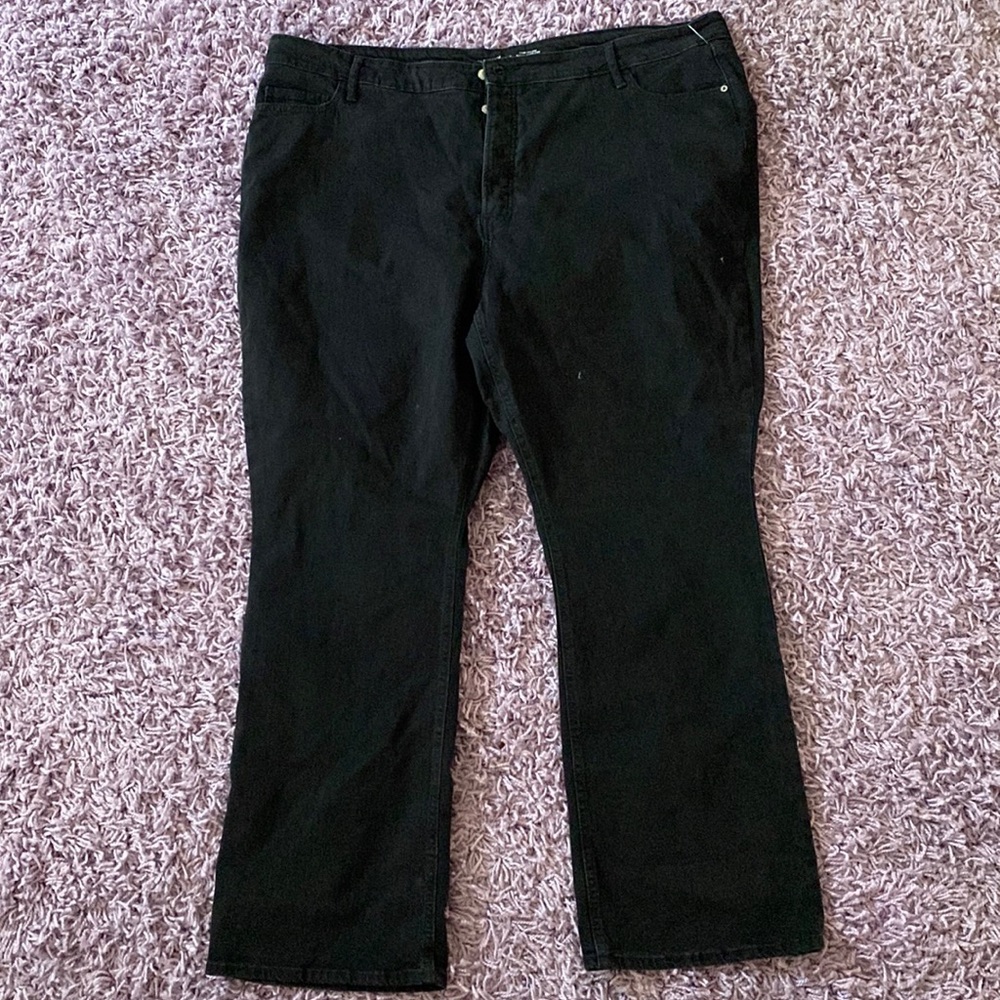Plus Size 26w womens high rise boot cut black jeans